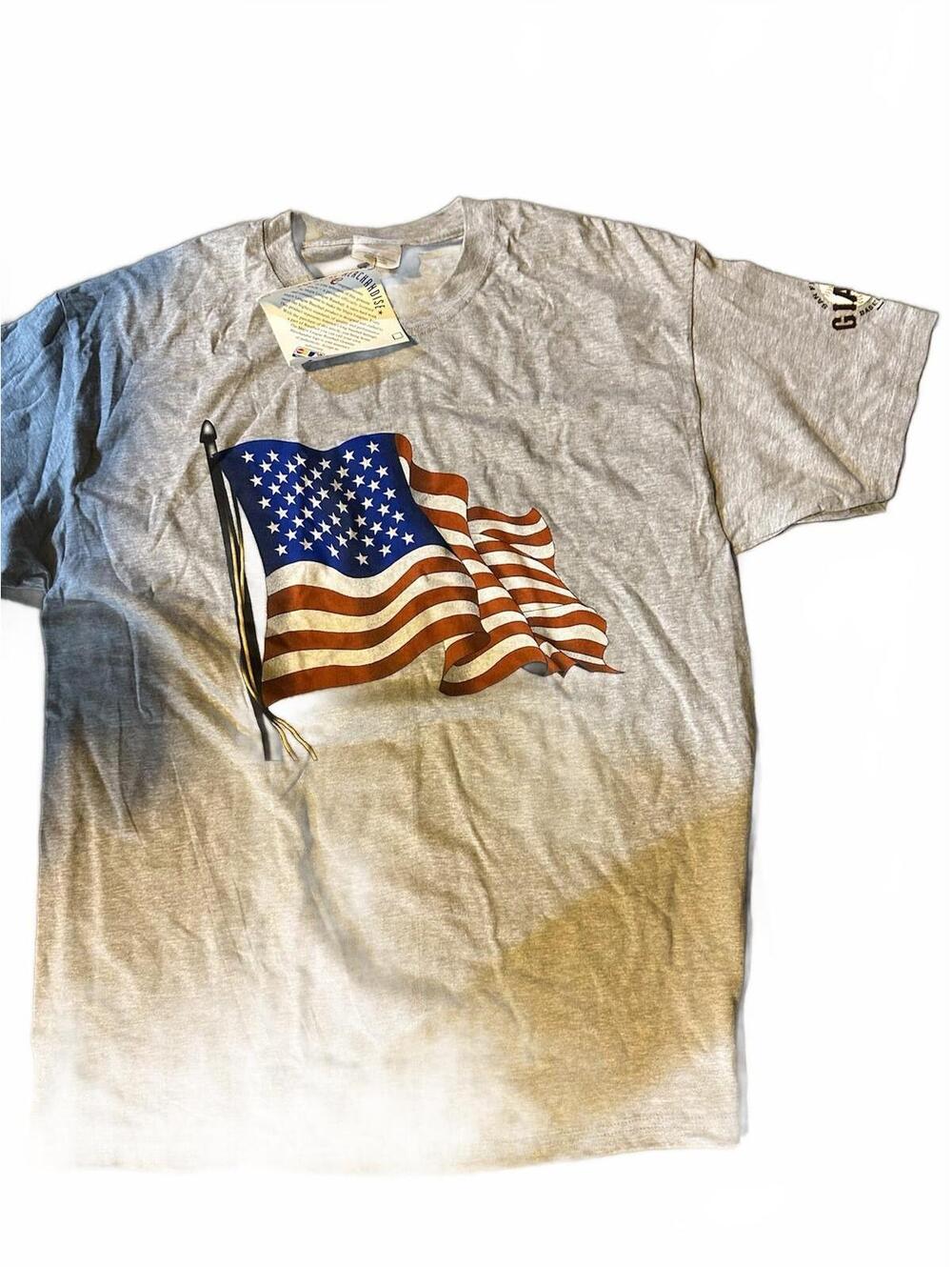 NWT SF Giants American Flag Hanes Beefy-T Large